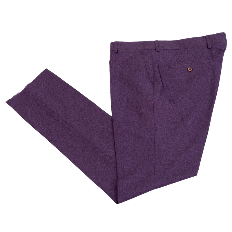 Ezekial | Eggplant Solid 3-Piece Tailored-Fit Suit