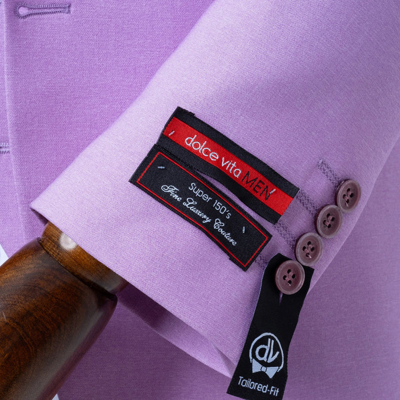 Ezekial | Lavender Solid 3-Piece Tailored-Fit Suit