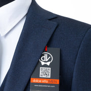 Ezekial | Navy Blue Solid 3-Piece Tailored-Fit Suit