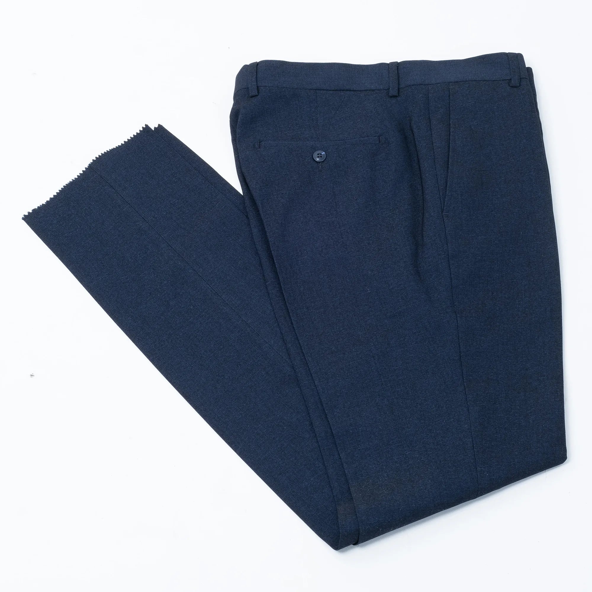 Ezekial | Navy Blue Solid 3-Piece Tailored-Fit Suit