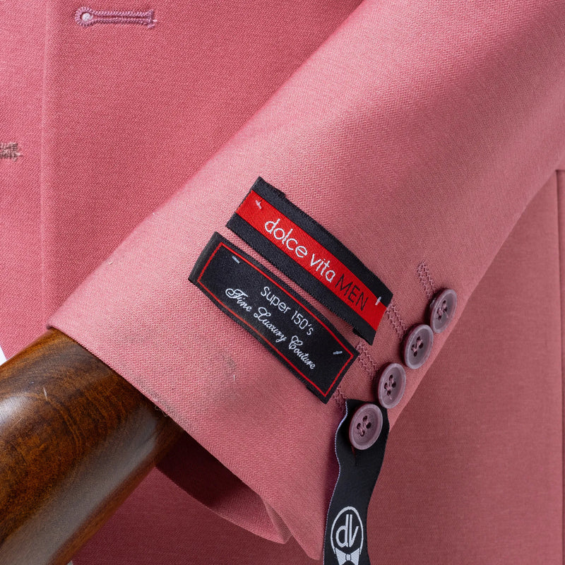 Ezekial | Rose Solid 3-Piece Tailored-Fit Suit