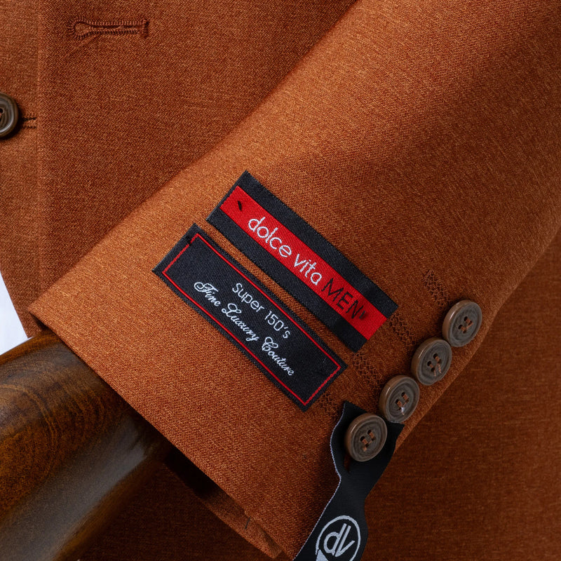 Ezekial | Brown Solid 3-Piece Tailored-Fit Suit