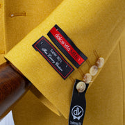 Ezekial | Gold Solid 3-Piece Tailored-Fit Suit