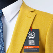 Ezekial | Gold Solid 3-Piece Tailored-Fit Suit