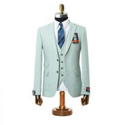 Ezekial | Mint Solid 3-Piece Tailored-Fit Suit