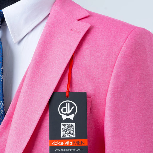 Ezekial | Pink Solid 3-Piece Tailored-Fit Suit