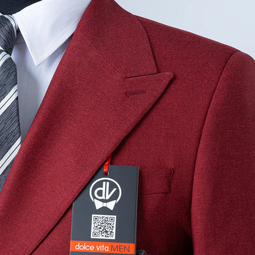 Dutch | Burgundy Double-Breasted 2-Piece Tailored-Fit Suit