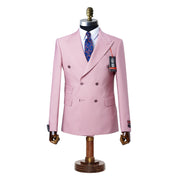 Dutch | Dusty Rose Double-Breasted 2-Piece Tailored-Fit Suit