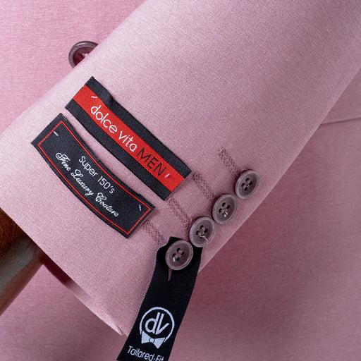 Dutch | Dusty Rose Double-Breasted 2-Piece Tailored-Fit Suit