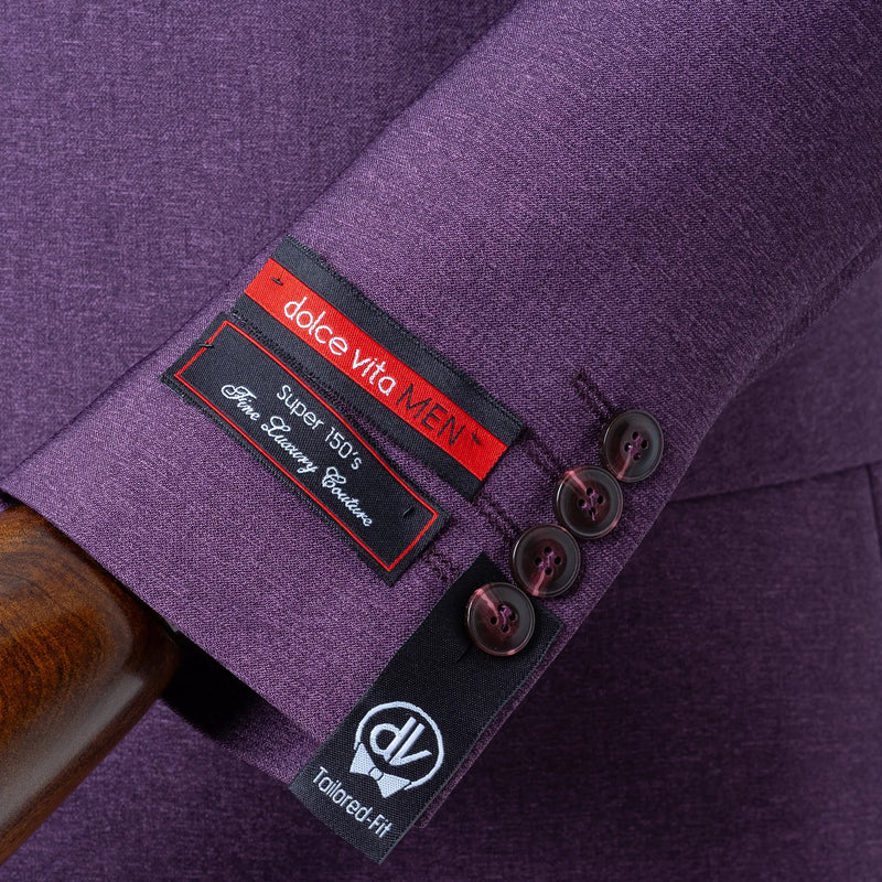 Dutch | Eggplant Double-Breasted 2-Piece Tailored-Fit Suit