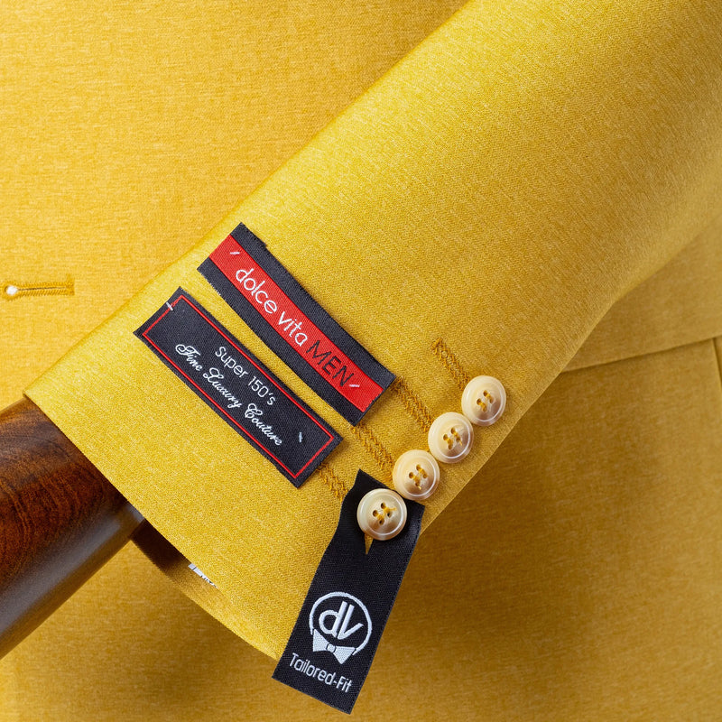 Dutch | Gold Double-Breasted 2-Piece Tailored-Fit Suit
