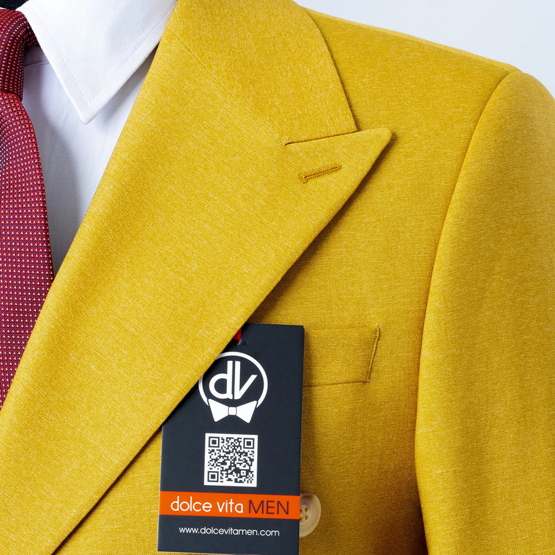 Dutch | Gold Double-Breasted 2-Piece Tailored-Fit Suit