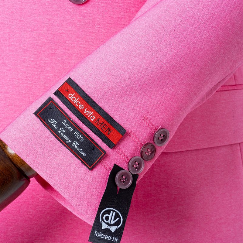 Dutch | Pink Double-Breasted 2-Piece Tailored-Fit Suit