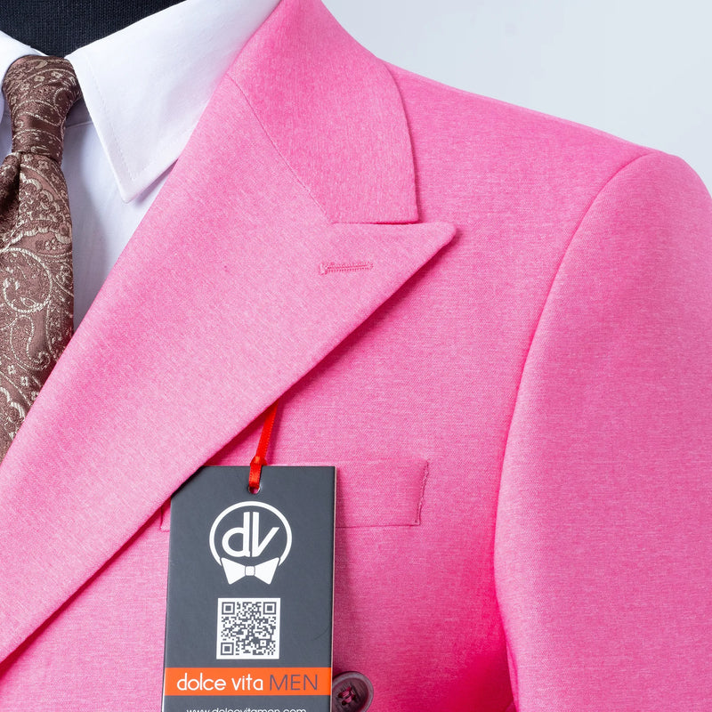 Dutch | Pink Double-Breasted 2-Piece Tailored-Fit Suit
