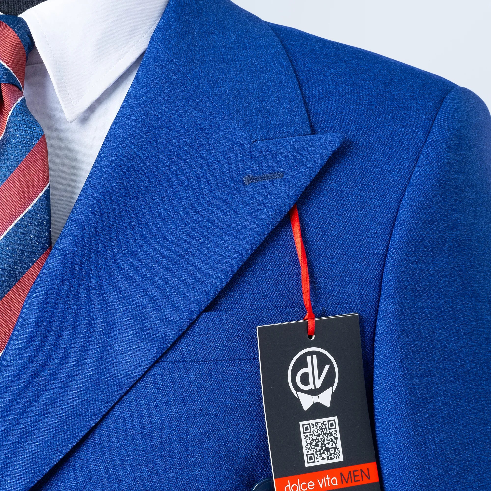 Dutch | Royal Blue Double-Breasted 2-Piece Tailored-Fit Suit