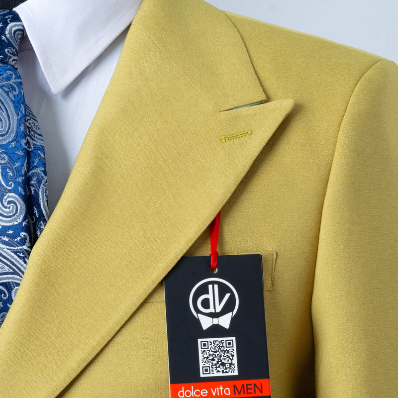 Dutch | Olive Double-Breasted 2-Piece Tailored-Fit Suit