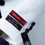 Gianni | White with Purple Velvet Lapel 3-Piece Tailored-Fit Tuxedo