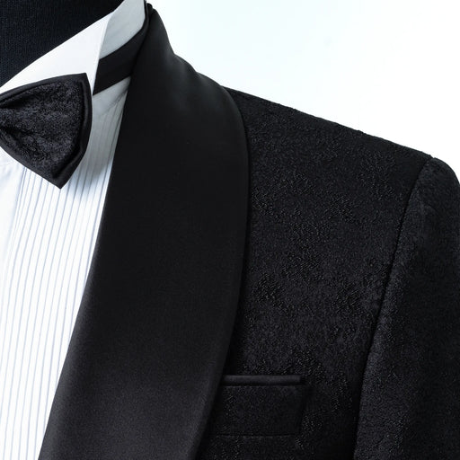 Carlo | Black Satin 2-Piece Tailored-Fit Tuxedo