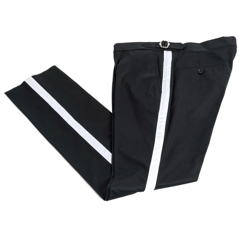 Carlo | Black and White Satin 2-Piece Tailored-Fit Tuxedo