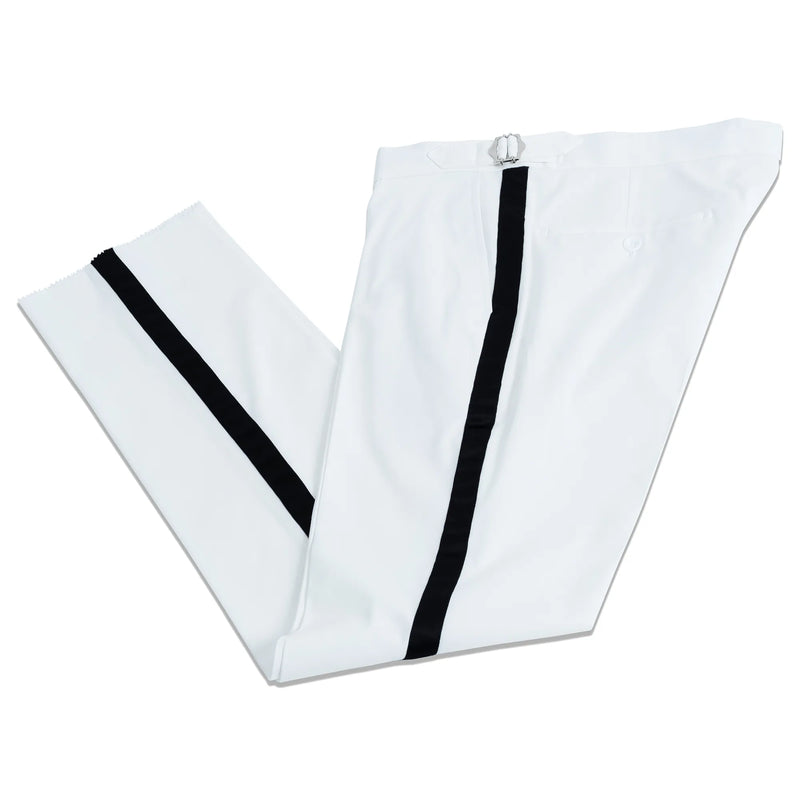 Carlo | White and Black Satin 2-Piece Tailored-Fit Tuxedo