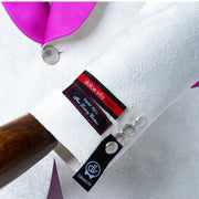 Carlo | White and Fuchsia Satin 2-Piece Tailored-Fit Tuxedo