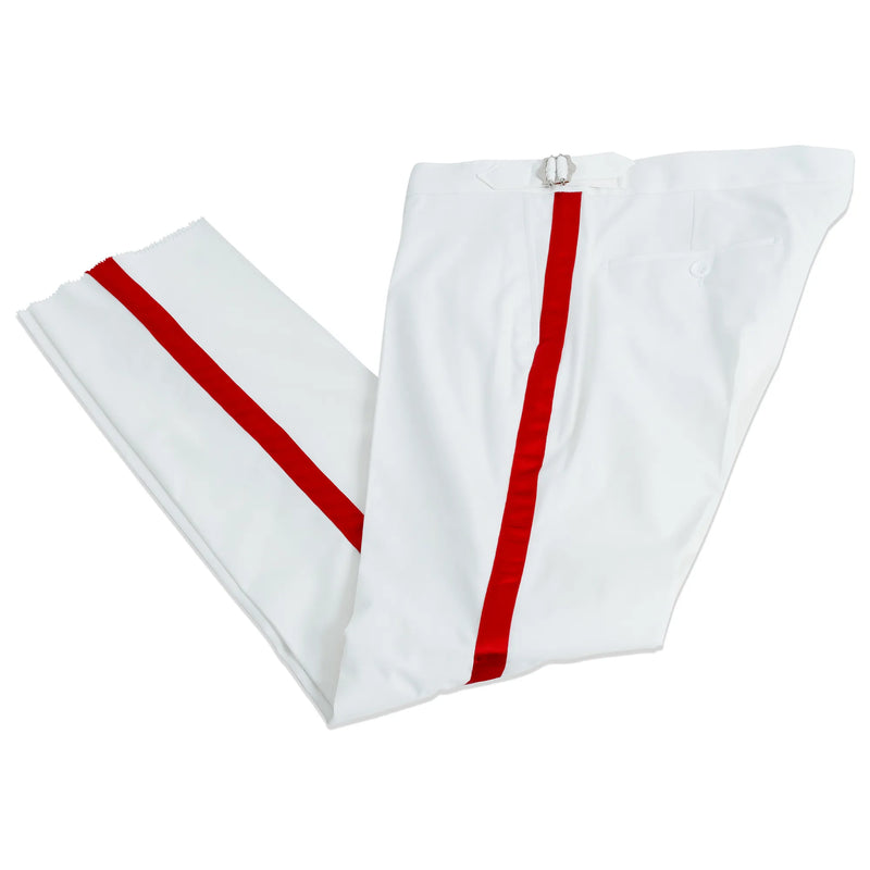 Carlo | White and Purple Satin 2-Piece Tailored-Fit Tuxedo