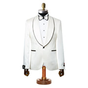 Laurent | Ivory Tailored-Fit Tuxedo Jacket