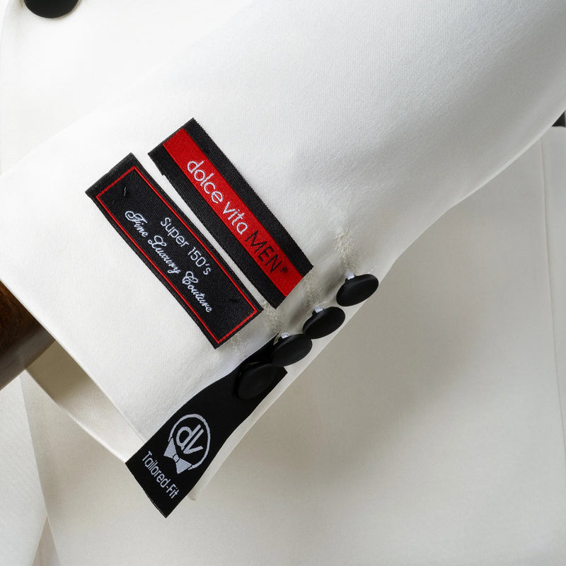 Laurent | Ivory Tailored-Fit Tuxedo Jacket