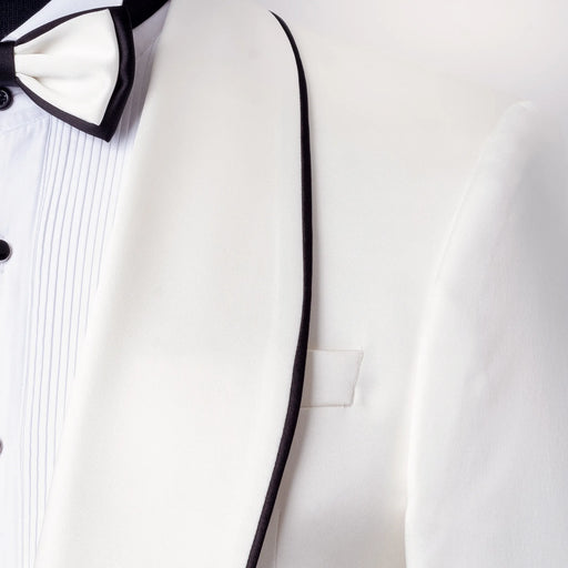 Laurent | Ivory Tailored-Fit Tuxedo Jacket