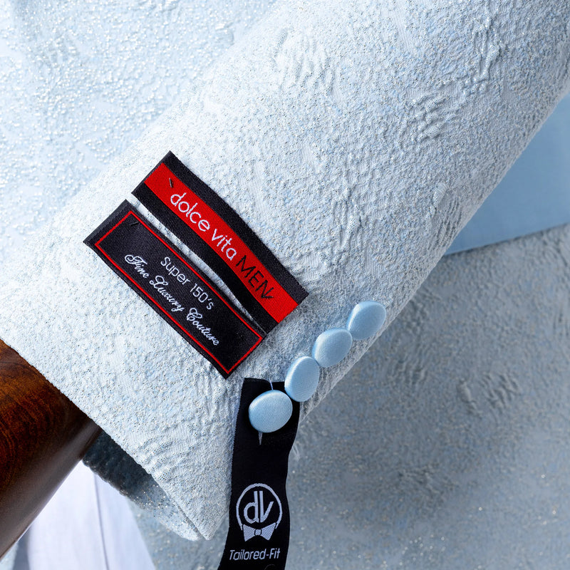 Cedric | Light Blue Splash Tailored-Fit Jacket