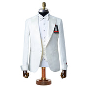 Julius | White Floral 3-Piece Tailored-Fit Tuxedo