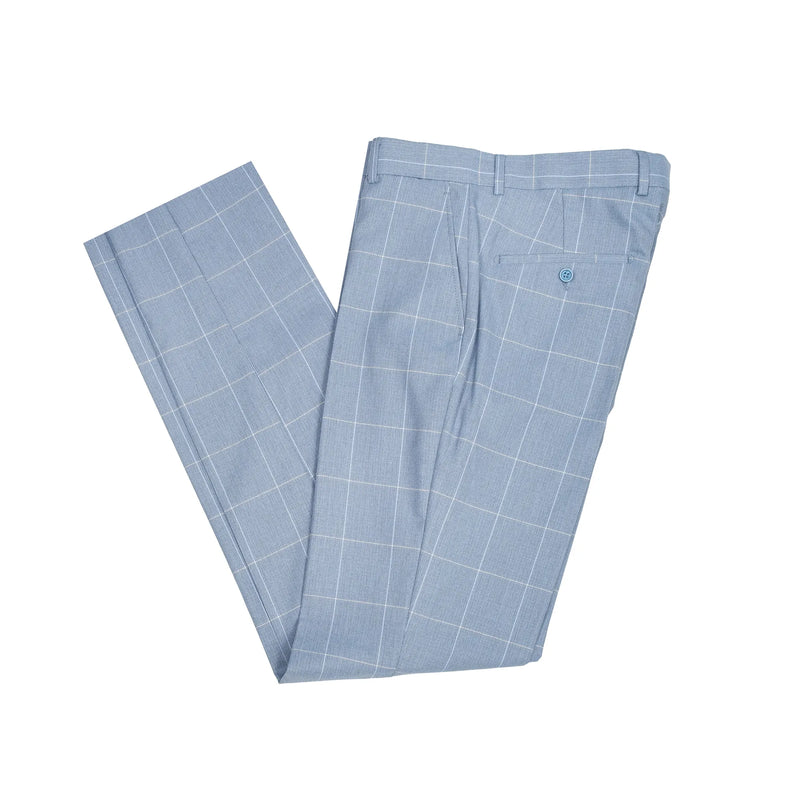 Roland | Indigo Windowpane 3-Piece Tailored-Fit Suit