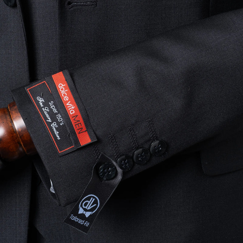Vincenzo | Black 3-Piece Tailored-Fit Suit