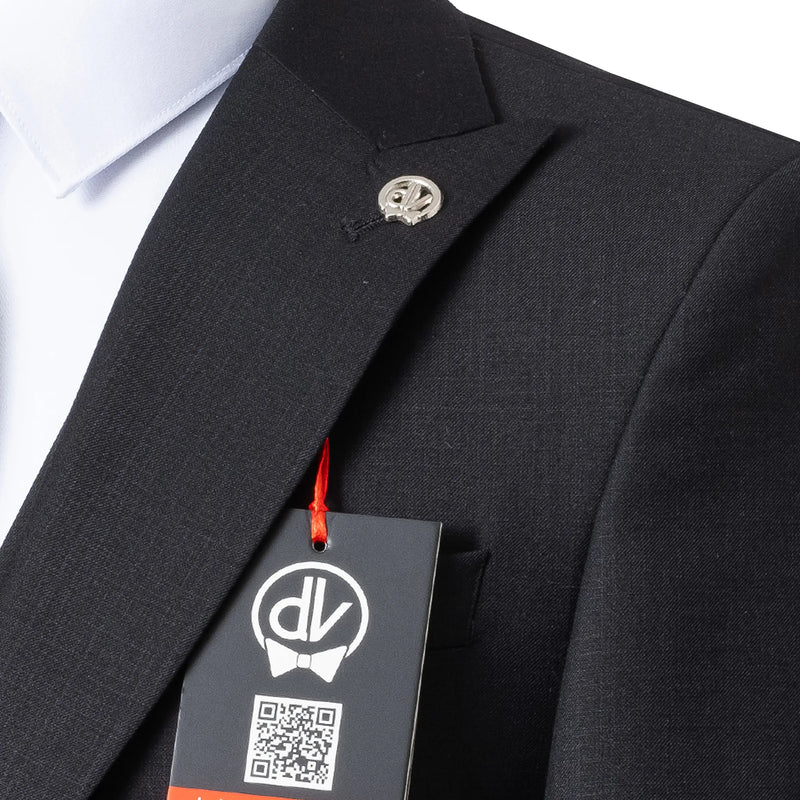 Vincenzo | Black 3-Piece Tailored-Fit Suit