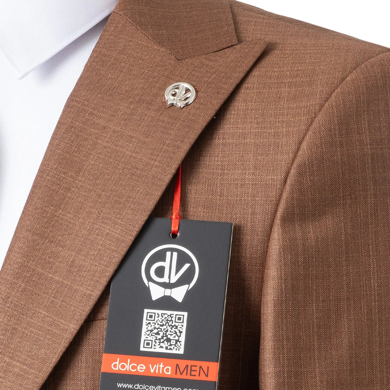 Vincenzo | Chocolate Brown 3-Piece Tailored-Fit Suit