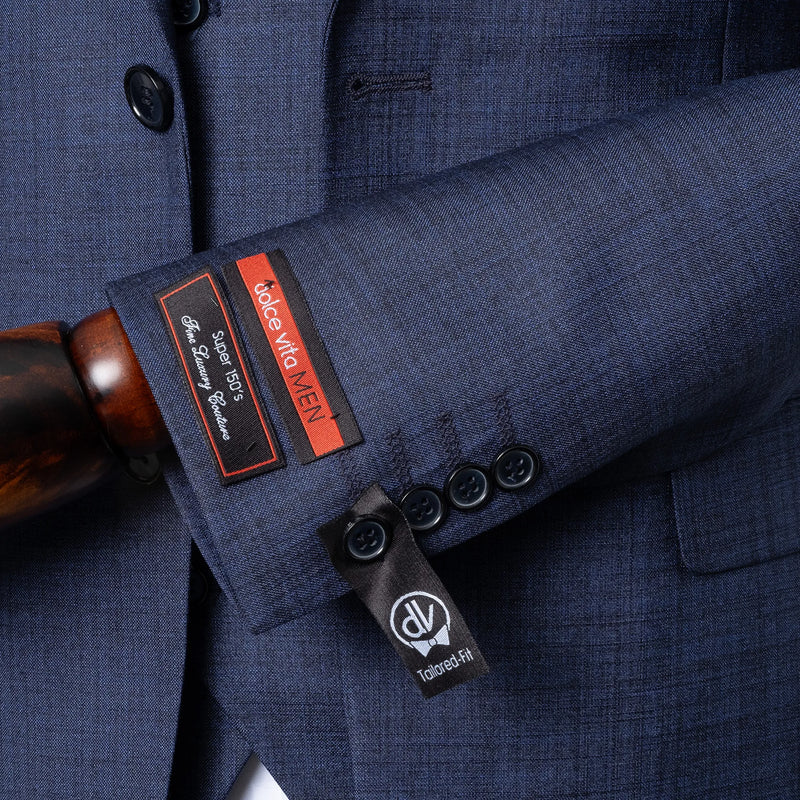 Vincenzo | Dark Navy 3-Piece Tailored-Fit Suit