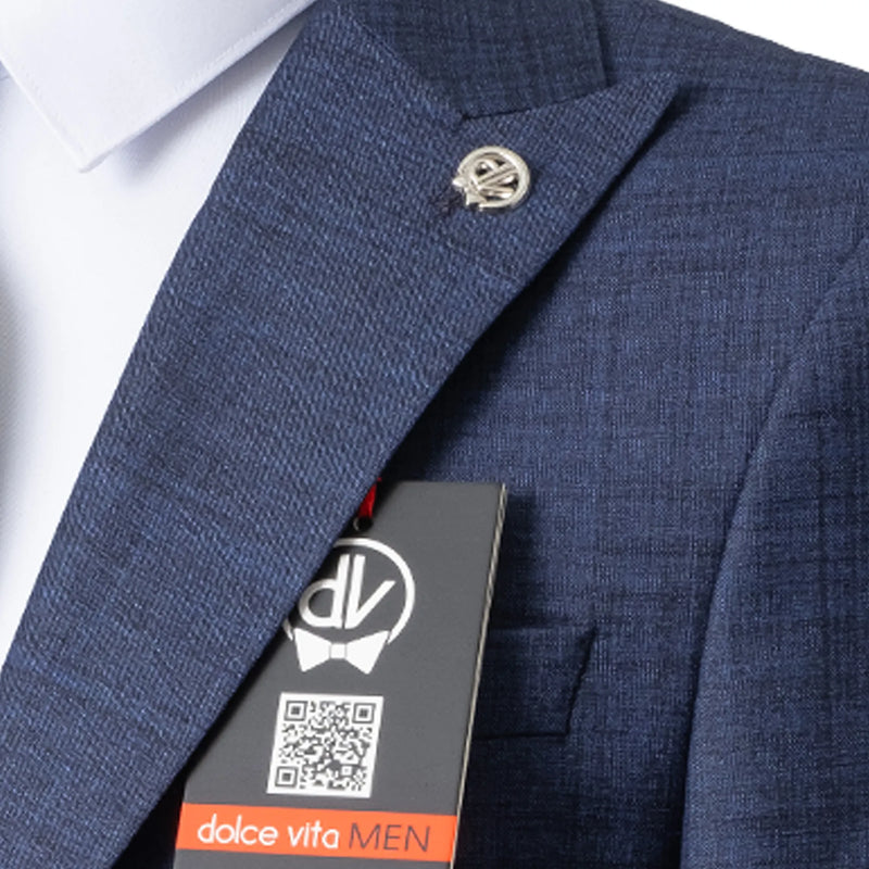 Vincenzo | Dark Navy 3-Piece Tailored-Fit Suit