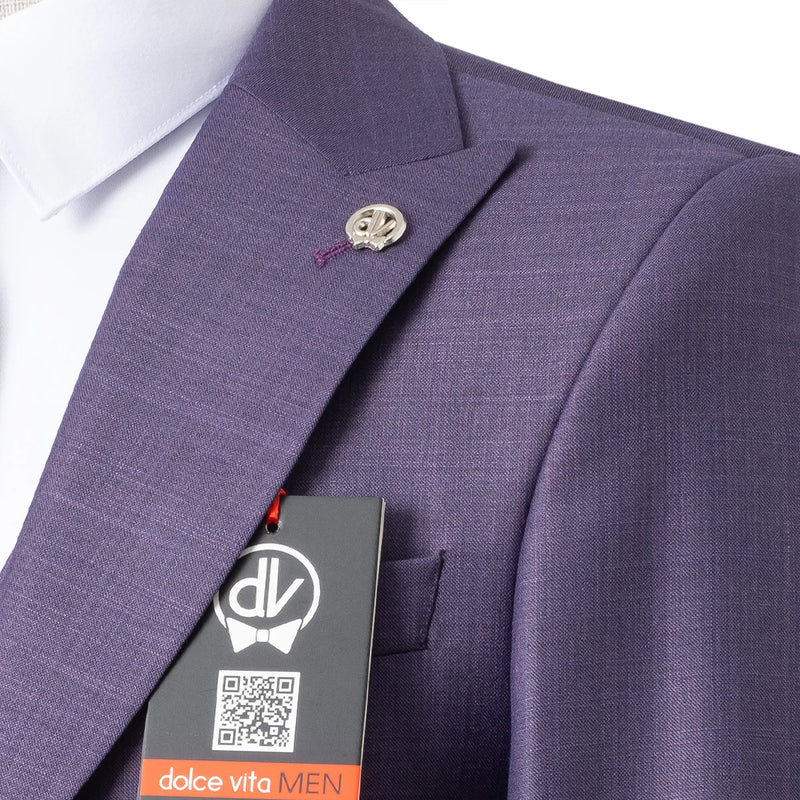 Vincenzo | Eggplant 3-Piece Tailored-Fit Suit