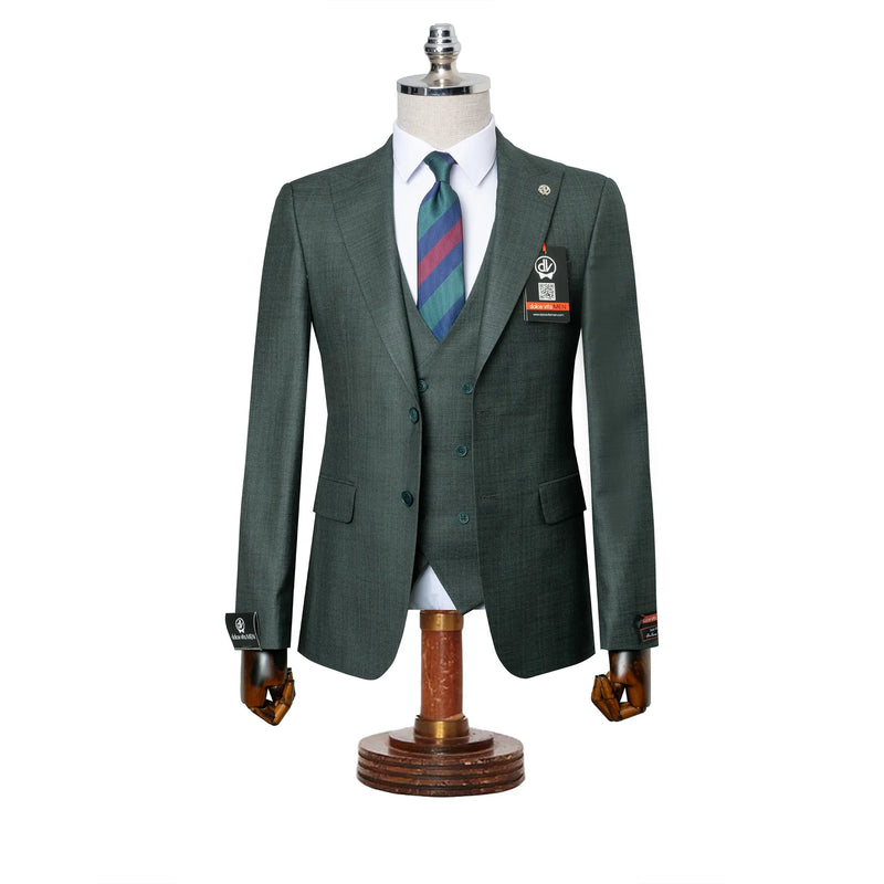 Vincenzo | Forest Green 3-Piece Tailored-Fit Suit