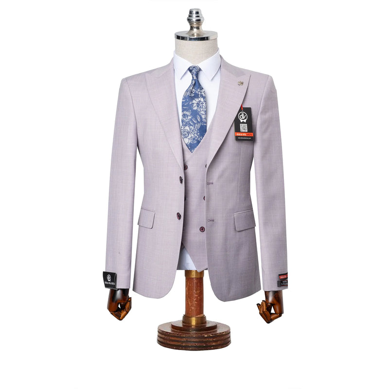 Vincenzo | Heather 3-Piece Tailored-Fit Suit