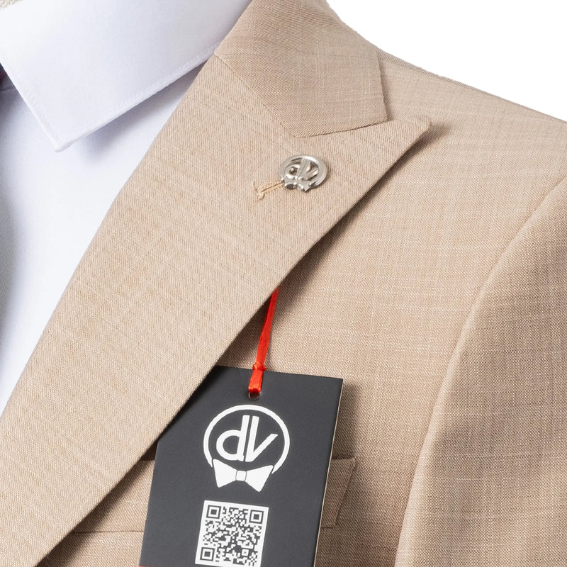 Vincenzo | Khaki 3-Piece Tailored-Fit Suit