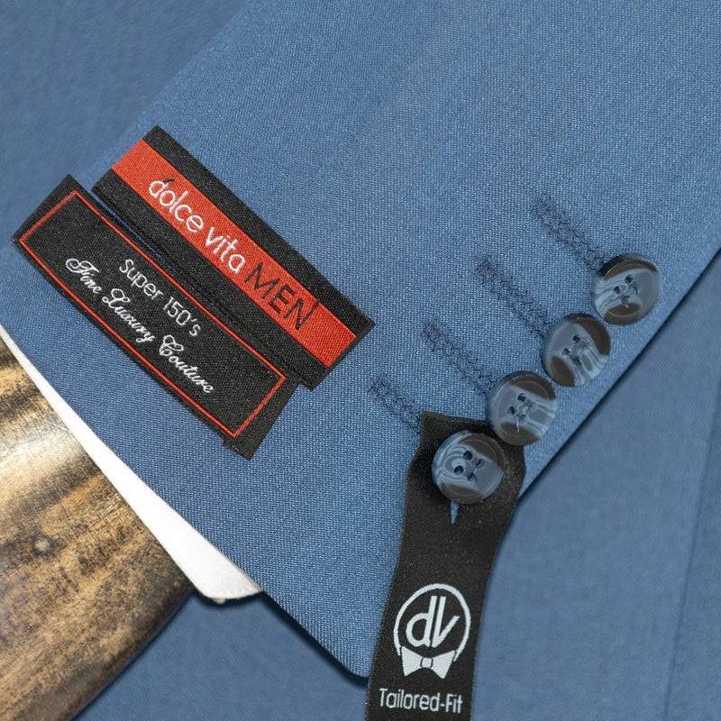 Vincenzo | Persian Blue 3-Piece Tailored-Fit Suit