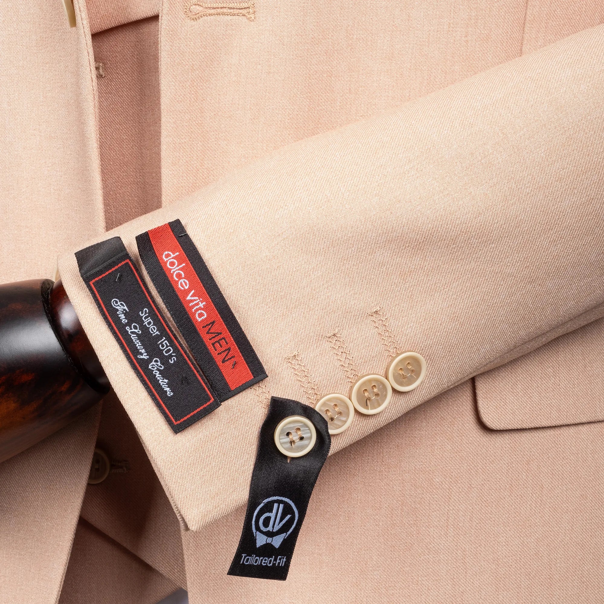 Maximo | Beige Twill 3-Piece Tailored-Fit suit