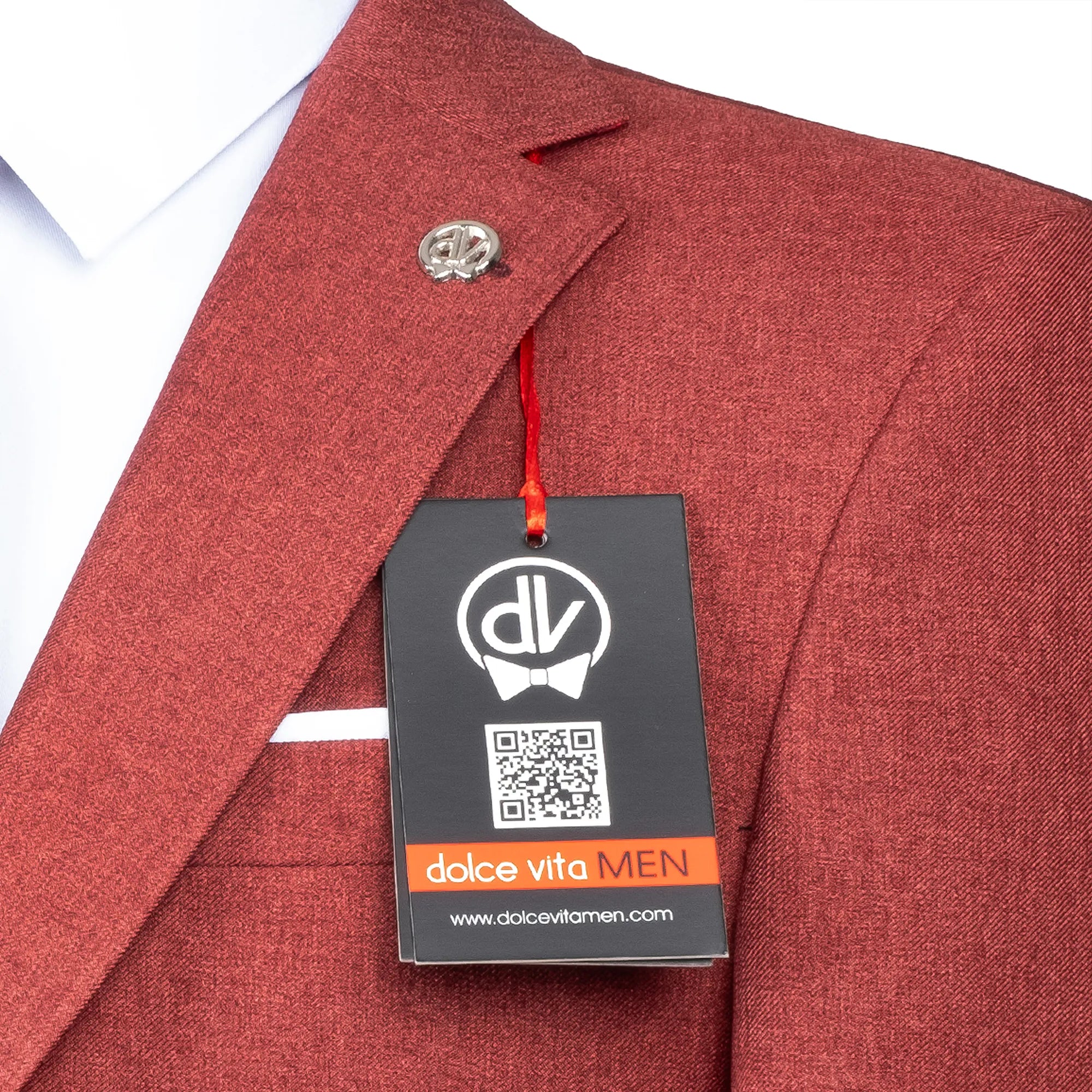 Maximo | Berry Twill 3-Piece Tailored-Fit suit