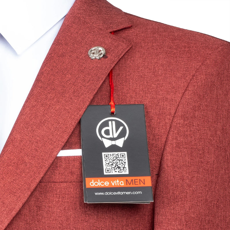 Maximo | Berry Twill 3-Piece Tailored-Fit suit