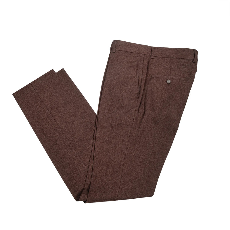 Maximo | Brown Twill 3-Piece Tailored-Fit suit