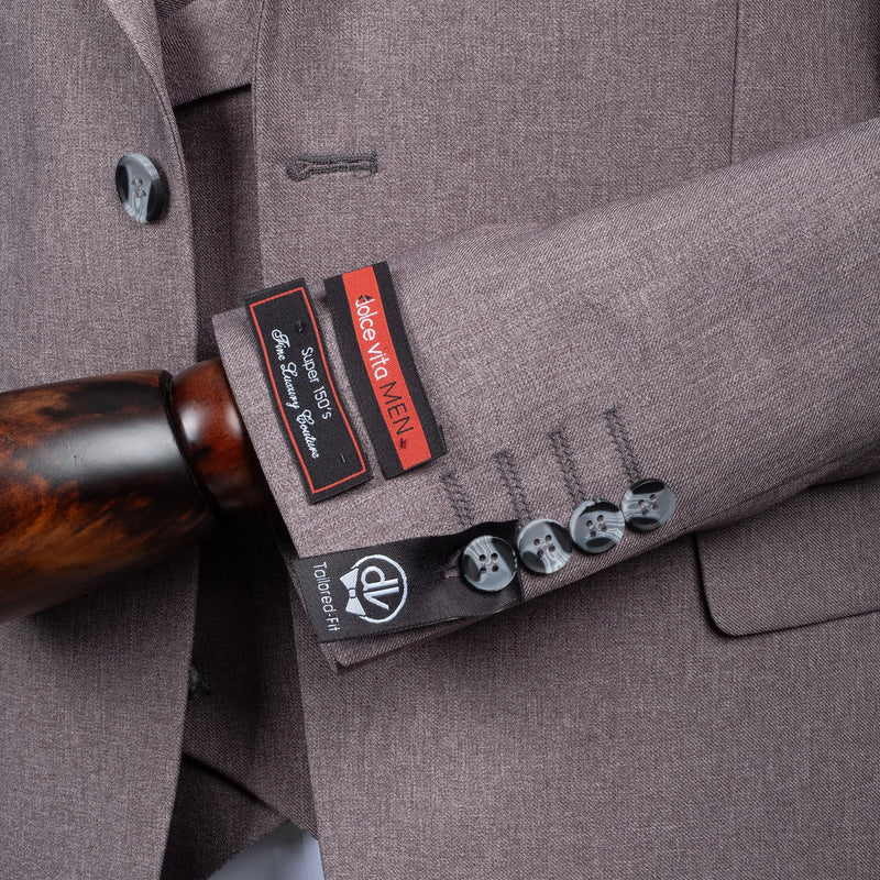 Maximo | Gray Twill 3-Piece Tailored-Fit suit