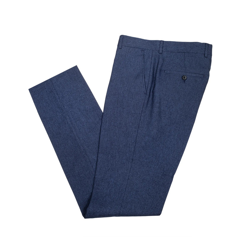 Maximo | Navy Blue Twill 3-Piece Tailored-Fit suit