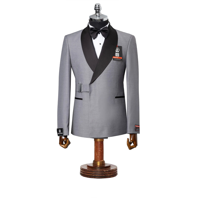 Darius | Gray 2-Piece Double-Breasted Tailored-Fit Tuxedo
