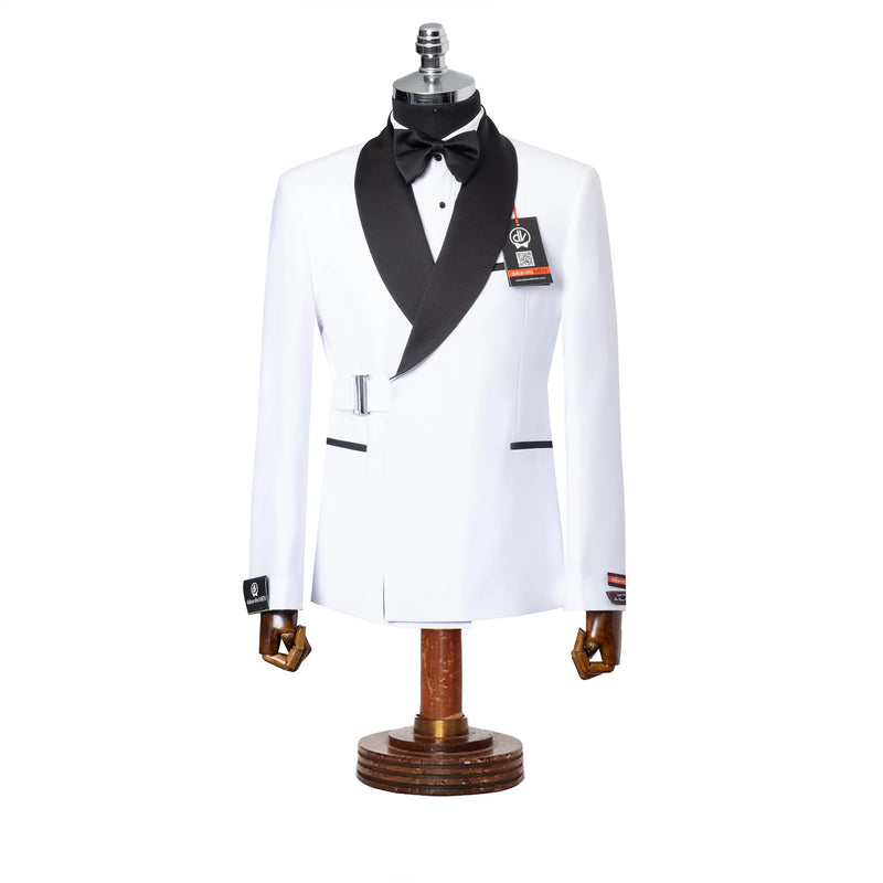 Darius | White 2-Piece Double-Breasted Tailored-Fit Tuxedo